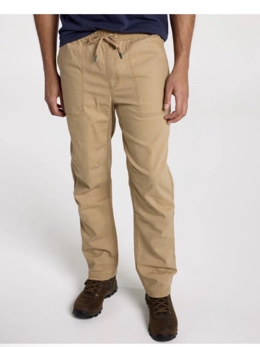 NWT Alpine Design Men's Tan Hiking Drawstring Pants Sz XXL Short 29”
